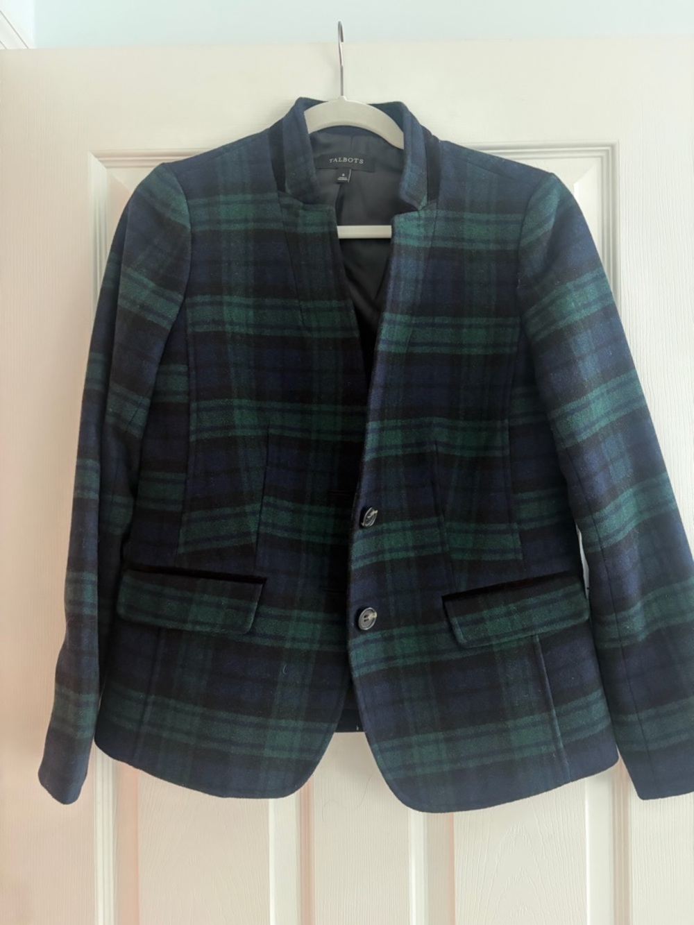 Talbots Black-watch Plaid Lined Jacket